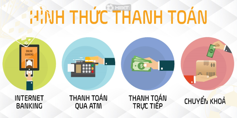 Các phương thức thanh toán MiBet đa dạng hỗ trợ người chơi