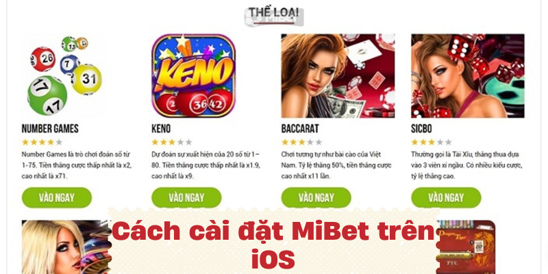 Thao tác đơn giản trong cách cài đặt MiBet trên iOS